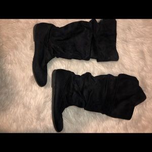 Slouchy Black Boots